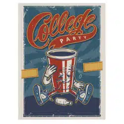 Tablou afis College Party retro 5397 front