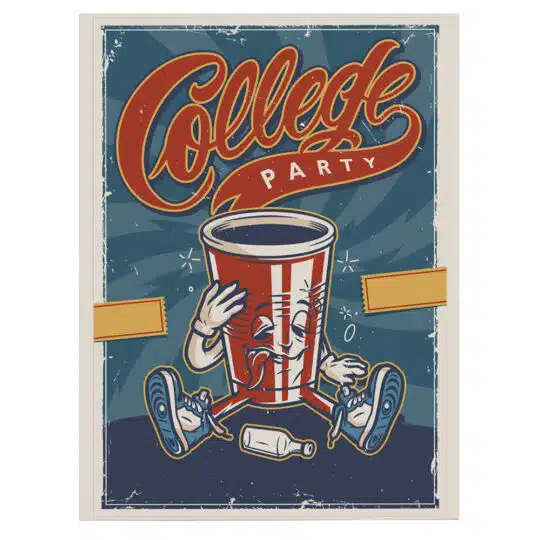 Tablou afis College Party retro 5397 front