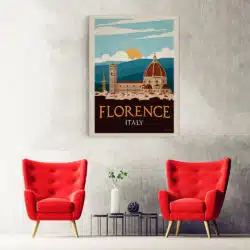 Tablou afis Florence Italy vintage 5399 hol