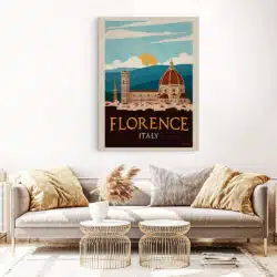 Tablou afis Florence Italy vintage 5399 living 1