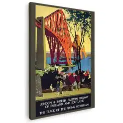 Tablou afis Forth Bridge Flying Scotsman vintage 5405