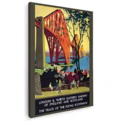 Tablou afis Forth Bridge Flying Scotsman vintage 5405