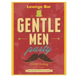 Tablou afis Gentle Men Party vintage 5377 front