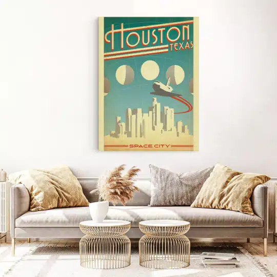 Tablou afis Houston Texas vintage 5407 living 1