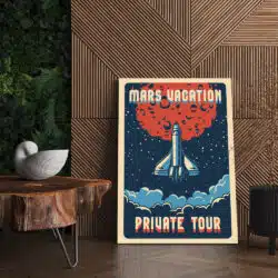 Tablou afis Mars Vacation Private Tour vintage 5385 living