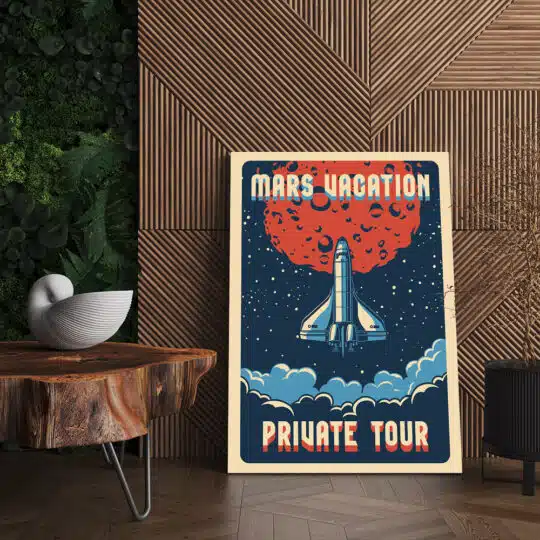 Tablou afis Mars Vacation Private Tour vintage 5385 living