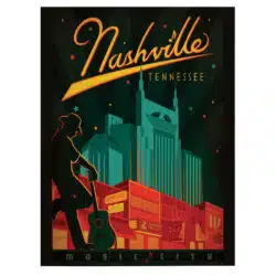 Tablou afis Nashville Tennessee vintage 5403 front