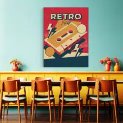 Tablou afis Retro Party vintage 5364 restaurant