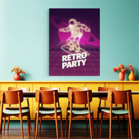 Tablou afis Retro Party vintage 5366 restaurant