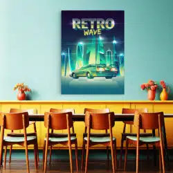 Tablou afis Retro Wave vintage 5367 restaurant