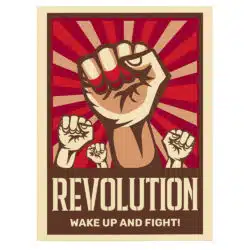 Tablou afis Revolution Wake Up and Fight 5389 front