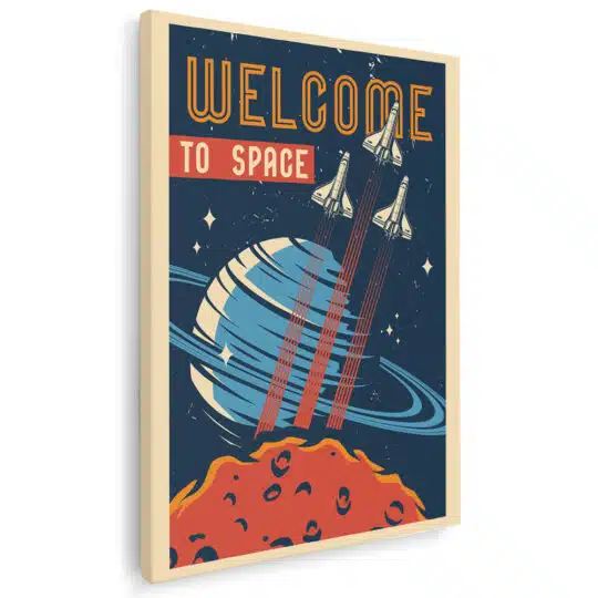 Tablou afis Welcome to Space vintage 5381