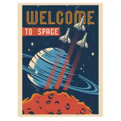 Tablou afis Welcome to Space vintage 5381 front