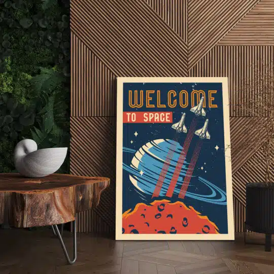 Tablou afis Welcome to Space vintage 5381 living