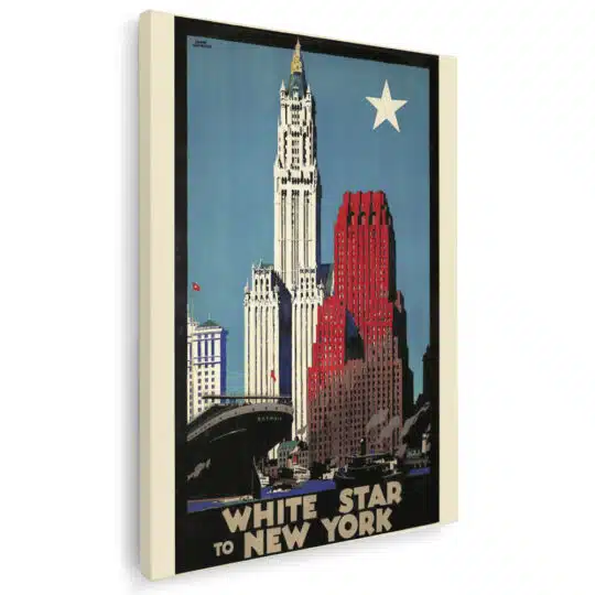 Tablou afis White Star to New York vintage 5415