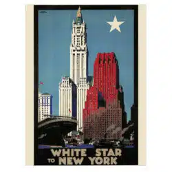 Tablou afis White Star to New York vintage 5415 front