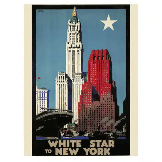 Tablou afis White Star to New York vintage 5415 front