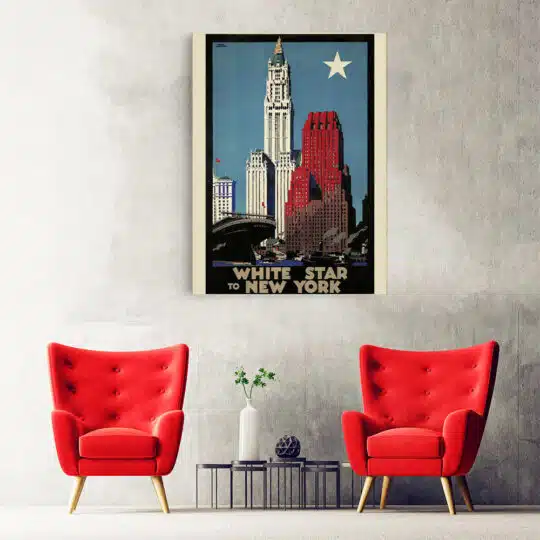 Tablou afis White Star to New York vintage 5415 hol