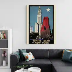 Tablou afis White Star to New York vintage 5415 living 2