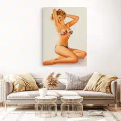 Tablou afis vintage femeie pin up 5359 living 1