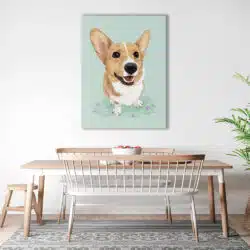 Tablou ilustratie caine Corgi 5249 bucatarie1