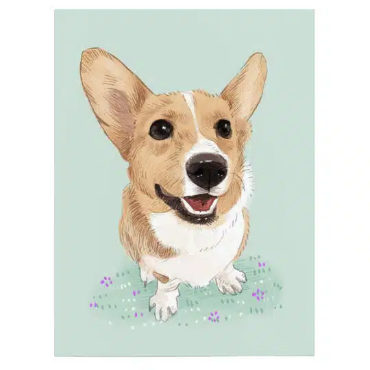 Tablou ilustratie caine Corgi 5249 front