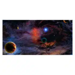 Tablou peisaj cosmic fantezie cu planete nebuloasa 5336 front