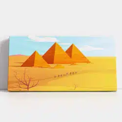 Tablou peisaj desert piramide caravana 5355 detalii tablou