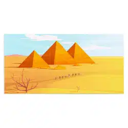 Tablou peisaj desert piramide caravana 5355 front