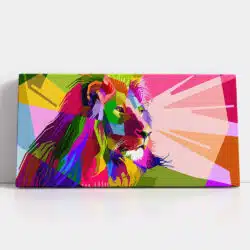 Tablou portret leu multicolor pop art 5234 detalii tablou