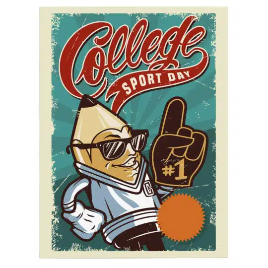 Tablou poster College Sport Day vintage 5395 front