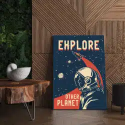 Tablou poster Explore Other Planet vintage 5378 living