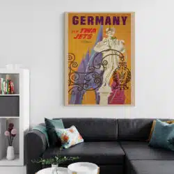 Tablou poster Germany Fly TWA Jets vintage 5426 living 2