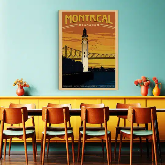 Tablou poster Montreal Canada vintage 5400 restaurant