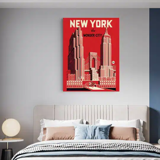 Tablou poster New York vintage 5398 dormitor