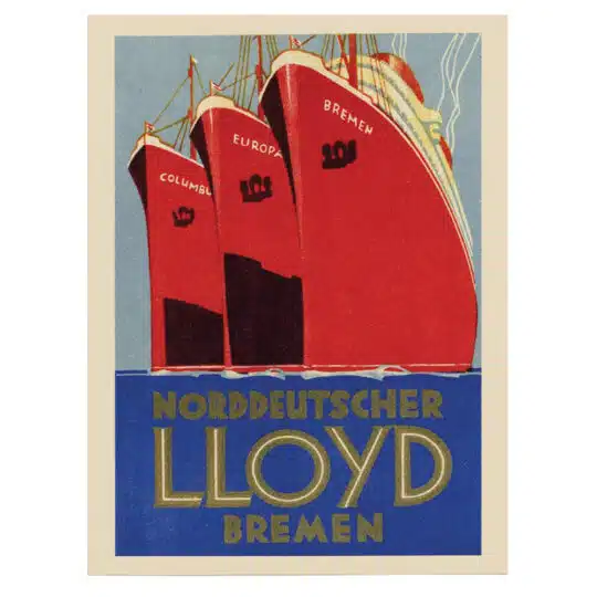 Tablou poster Norddeutscher Lloyd vintage 5416 front