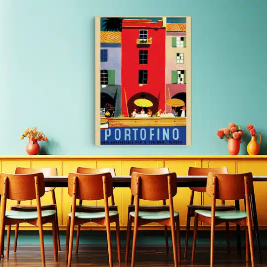 Tablou poster Portofino vintage 5408 restaurant