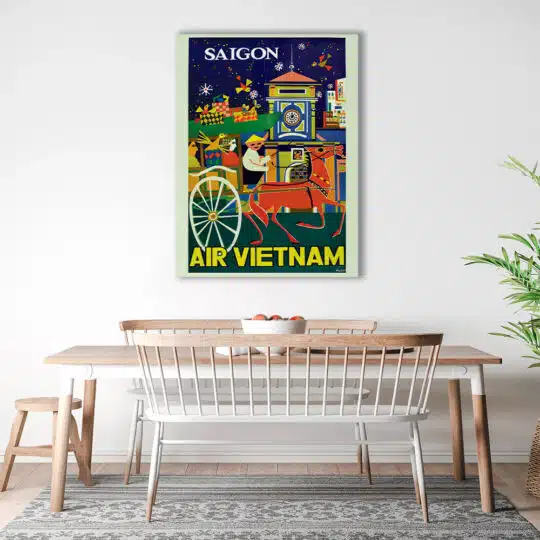 Tablou poster Saigon Air Vietnam vintage 5424 bucatarie1