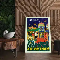 Tablou poster Saigon Air Vietnam vintage 5424 living