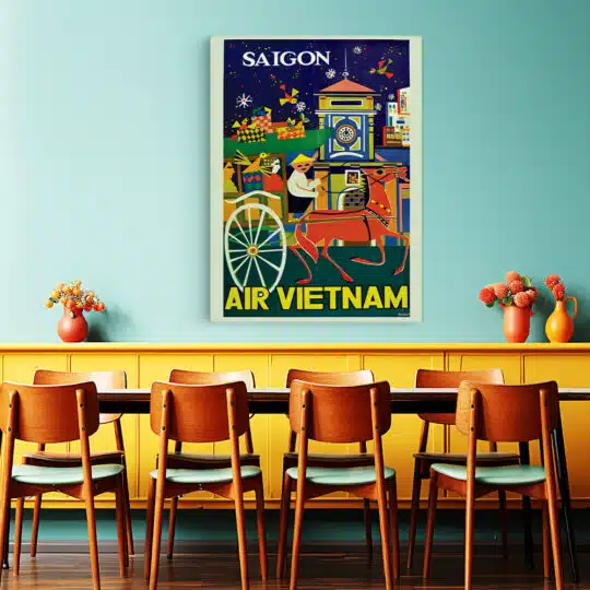 Tablou poster Saigon Air Vietnam vintage 5424 restaurant