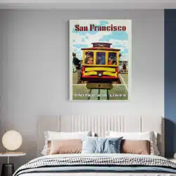 Tablou poster San Francisco vintage 5420 dormitor