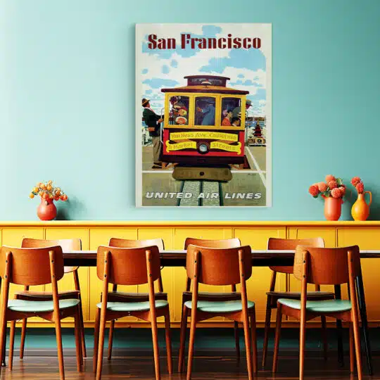 Tablou poster San Francisco vintage 5420 restaurant