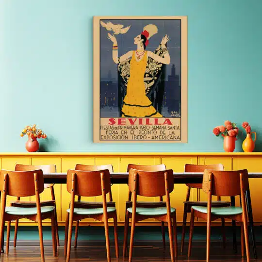 Tablou poster Sevilla vintage 5412 restaurant