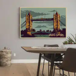 Tablou poster Tower Bridge vintage 5428 bucatarie4