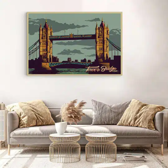 Tablou poster Tower Bridge vintage 5428 living modern 3