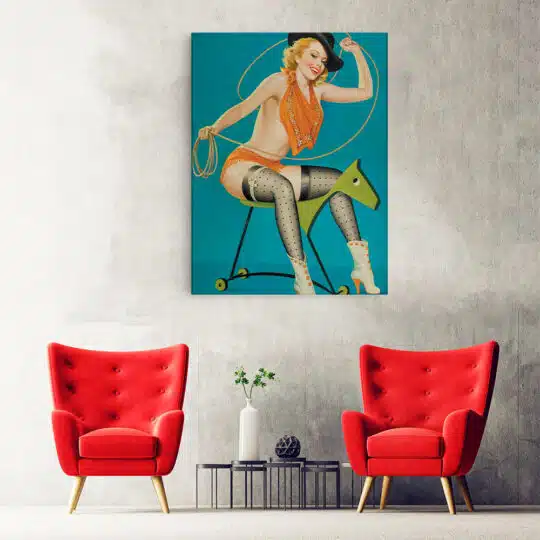 Tablou poster vintage femeie pin up 5360 hol