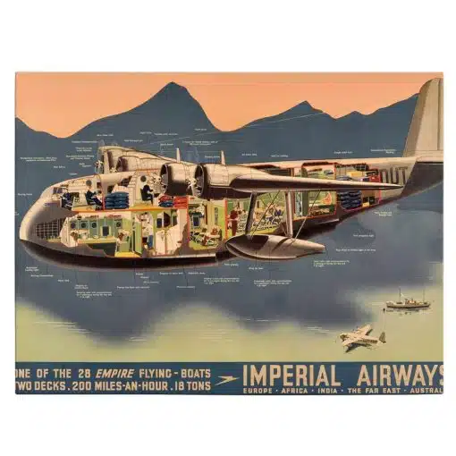 Tablou afis Imperial Airways vintage 5433 front