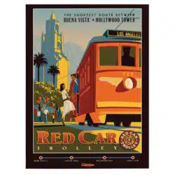 Tablou poster Red Car Trolley vintage 5438 front