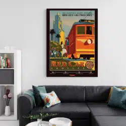 Tablou poster Red Car Trolley vintage 5438 living 2