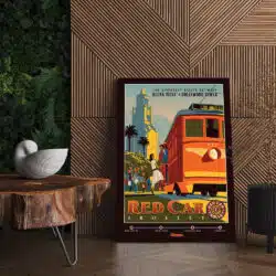 Tablou poster Red Car Trolley vintage 5438 living